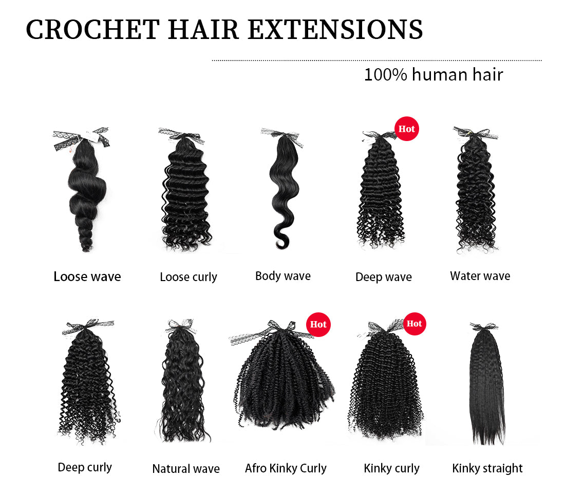 100g/pack Beautiful and Graceful Body Wave Feather Micro Loop Crochet Hair Extensions