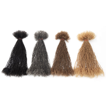 40strands/pack 100% Real Human Hair Dreadlocks Inter Locs Extensions with Curly end