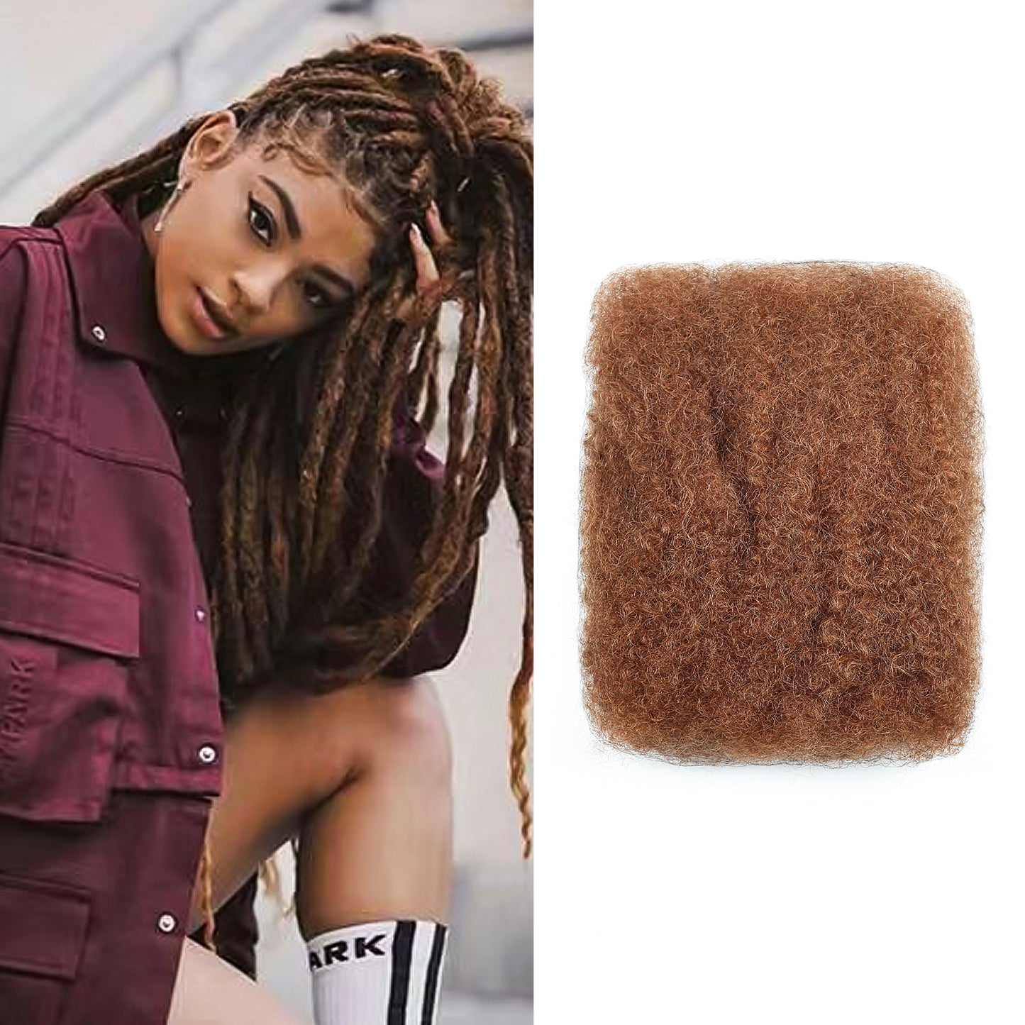 Maelove Best Quality Kinky Twist Style Afro kinky Bulk Braiding Human Hair