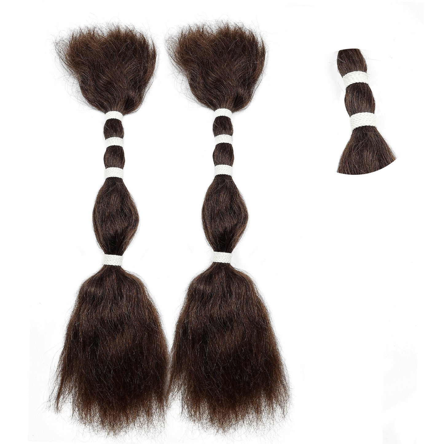 100g/pack Black Human Hair Bundles Wet and Wave Human Hair Extensions Bulk Hair for Braiding