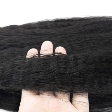 100% Human Hair Kinky Straight Feather Crochet Hair Extensions Crochet Braiding Hair for Any Occasion