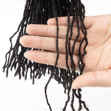 20Strands/pack Small Size Locs Extensions Interlocs Dreadlocks Extensions 100% Human Hair Handmade for Blackwoman