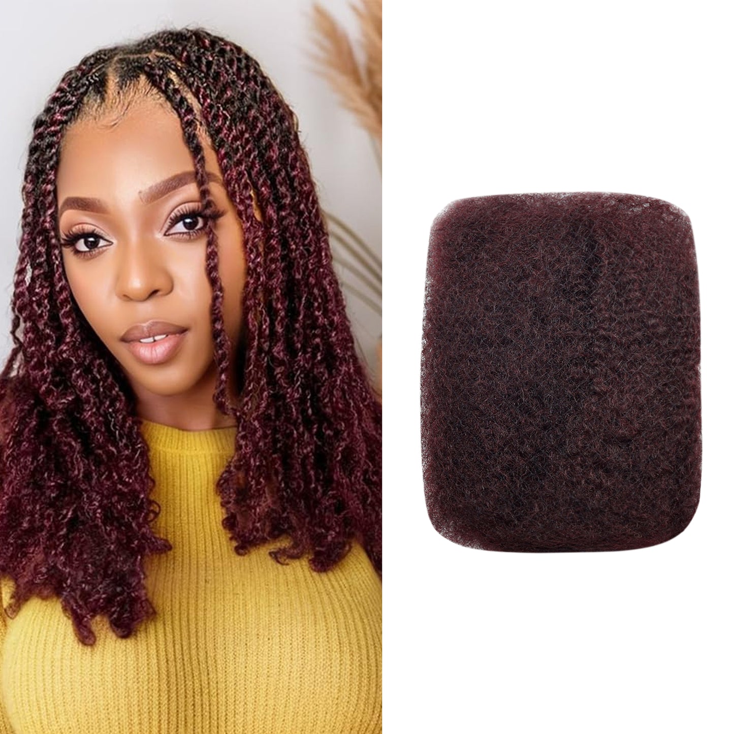 Maelove Best Quality Kinky Twist Style Afro kinky Bulk Braiding Human Hair