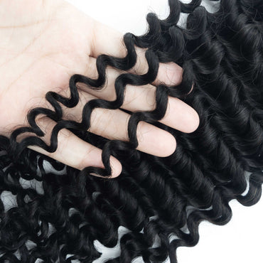 High Quality Deep Wave Feather Micro Loop Crochet Hair Extensions for Black Woman