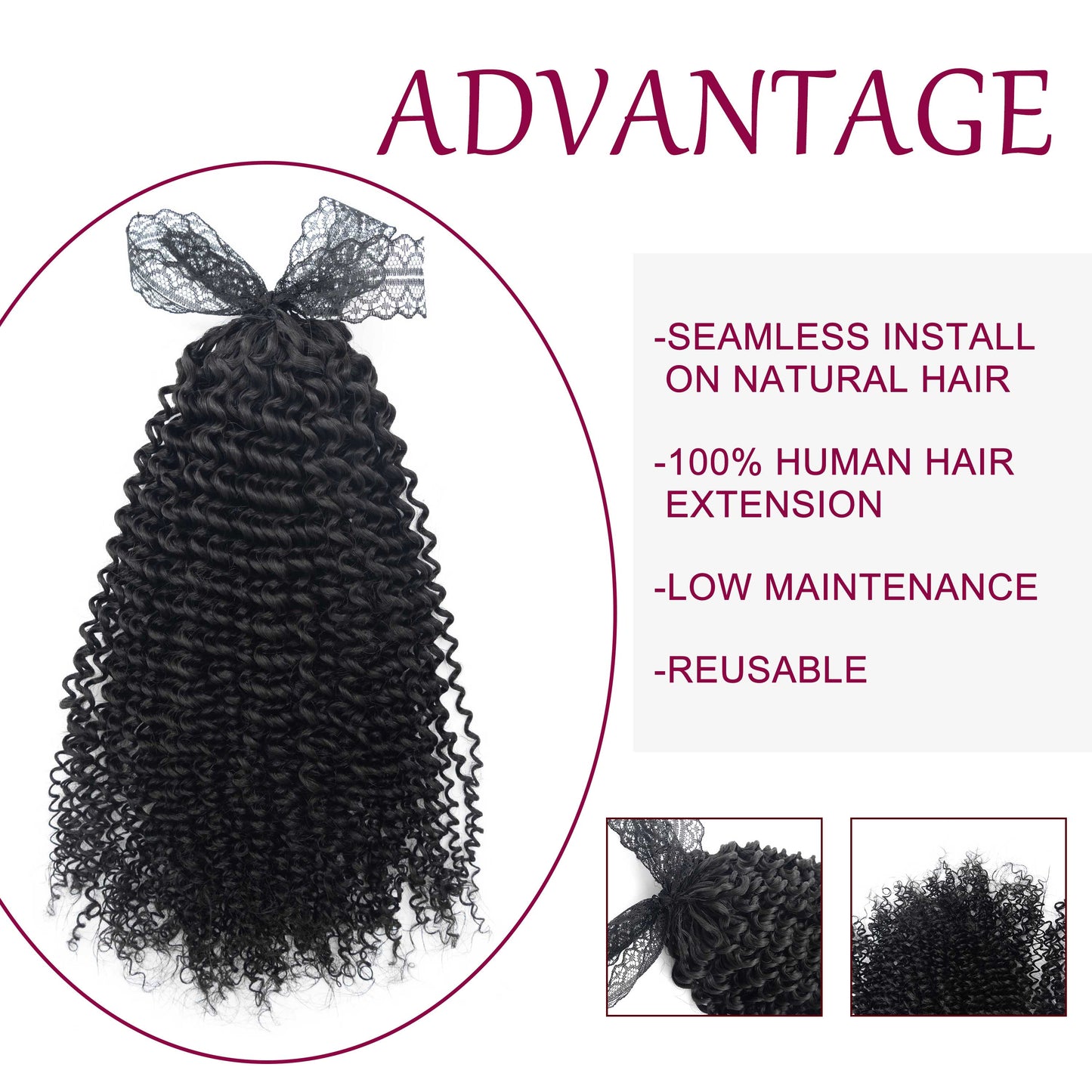 Feather Tip Crochet Hair Kinky Curly Feathering Crochet Braid Human Hair Extensions for Women