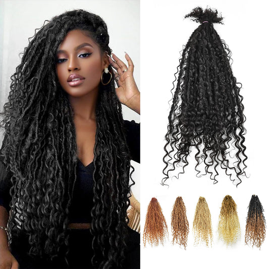 20Strands/pack 0.6cm Boho Braids Crochet Locs Hair 100% Human Hair Braiding Locs Extension for All Occasions