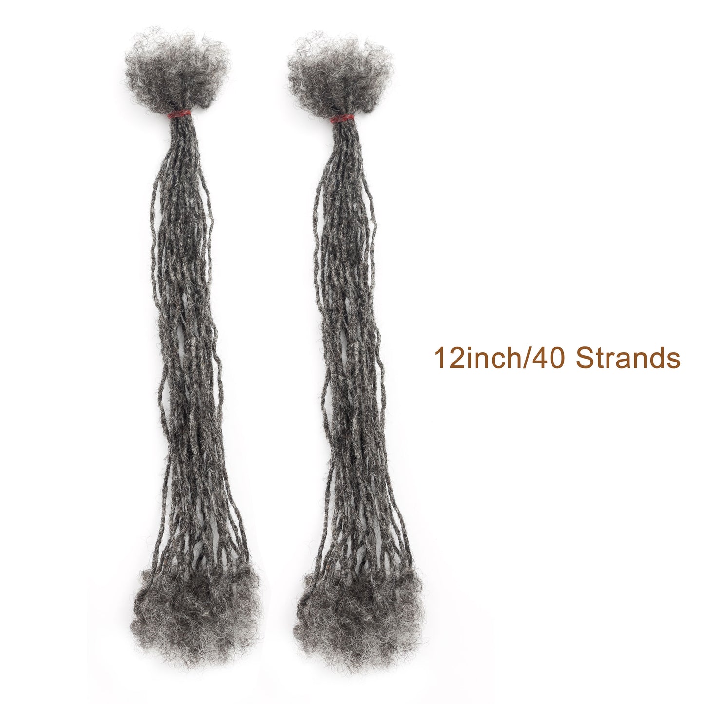 40strands/pack 100% Real Human Hair Dreadlocks Inter Locs Extensions with Curly end