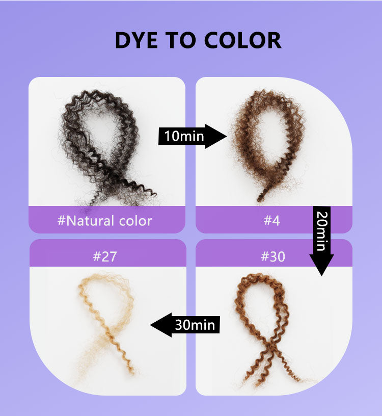 100% Human Hair Extensions Afro Kinky Bulk Hair Afro 4C for Braiding, Micro Twist,Locs