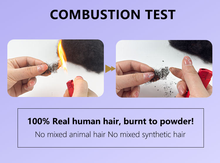 100% Human Hair Extensions Afro Kinky Bulk Hair Afro 4C for Braiding, Micro Twist,Locs