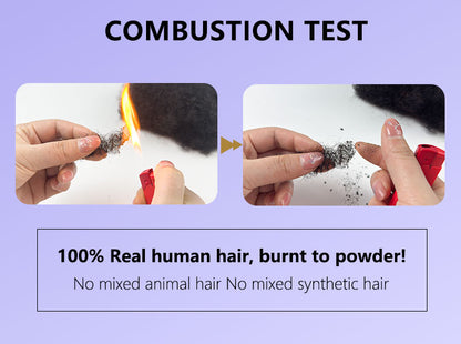 100% Human Hair Extensions Afro Kinky Bulk Hair Afro 4C for Braiding, Micro Twist,Locs