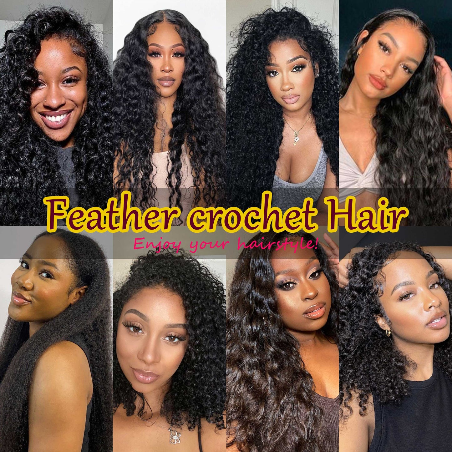 Maelove Feather Crochet Hair Pixie Curly Natural Black 100% Human Hair Extension for Boho Styles
