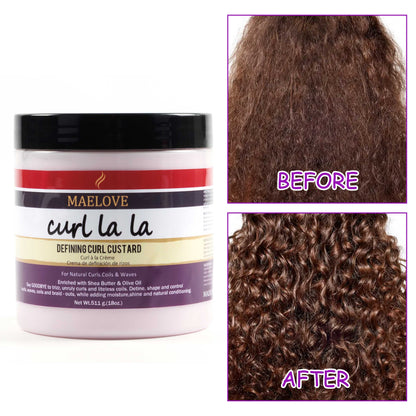 Private Label Bouncy Curl Define Styling Curly Hair Cream Baby Curling Custard Kids Defining Curling Cream for 4C Hair