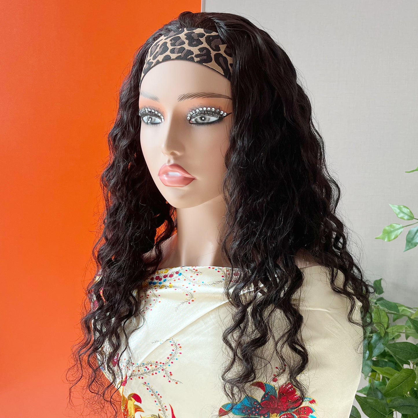 Human Hair Deep Wave 3 in 1 Half Wigs Wear and Go Glueless Wigs Drawstring Seamless Flip Over No Lace Wig for Beginner