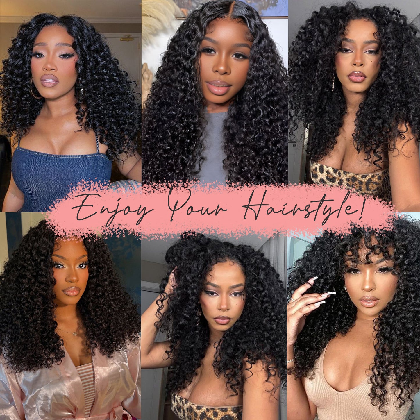 Maelove Deep Wave Crochet Hair Natural Black Hand Made Feather Human Hair Extension