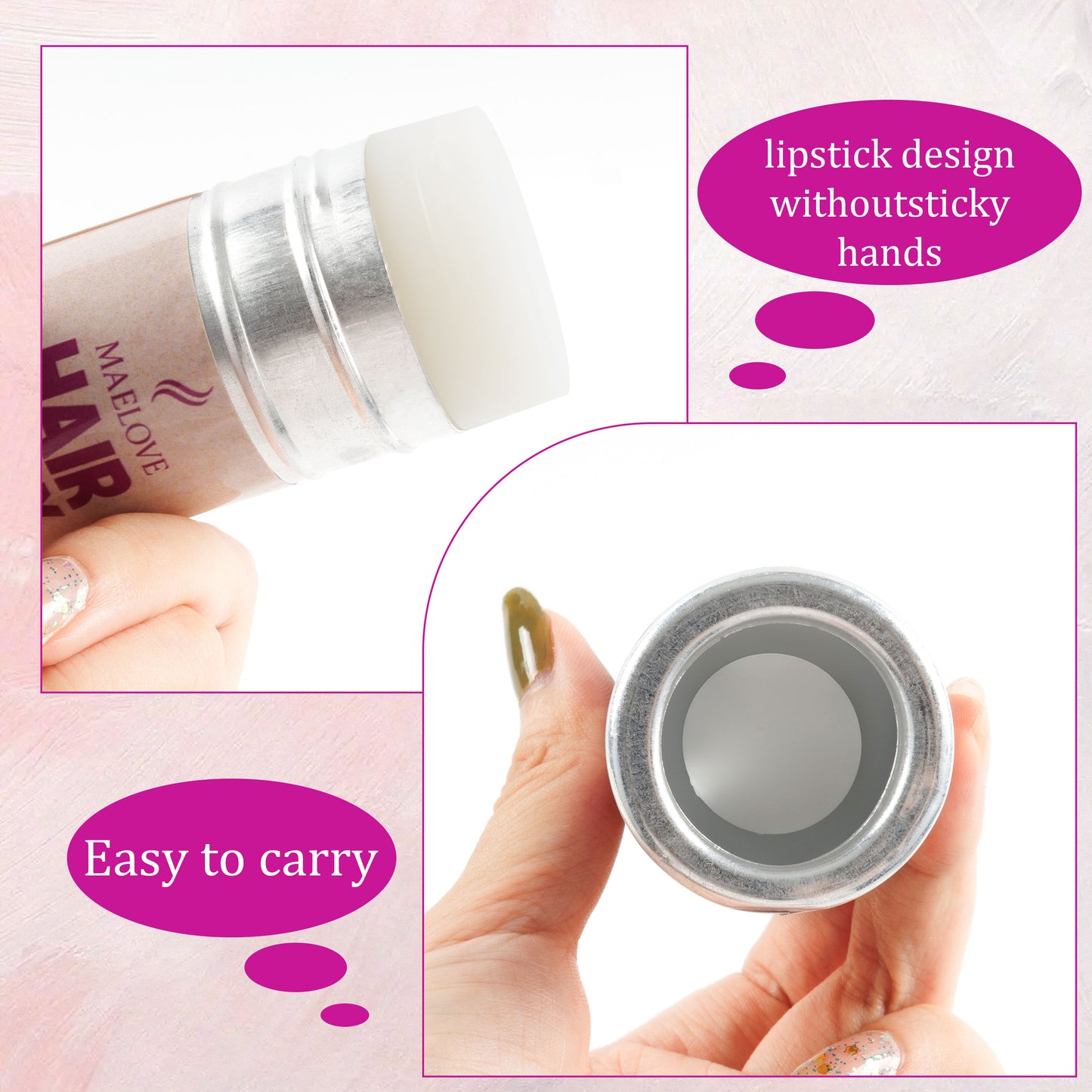 Maelove 75g Hair Care Product Smooth Out Frizzy Long Lasting Perfect Style Hair Wax Stick