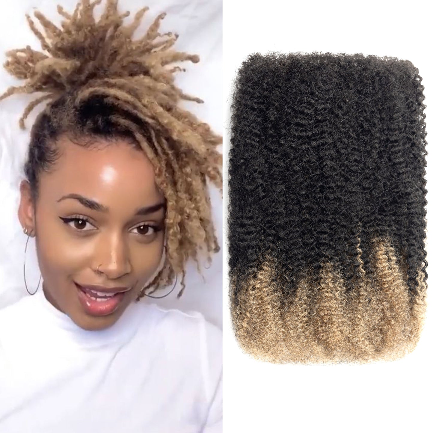 Maelove Highlights Multi Color Pre-Stretched Afro kinky Bulk For Braiding Dreadlock Hair