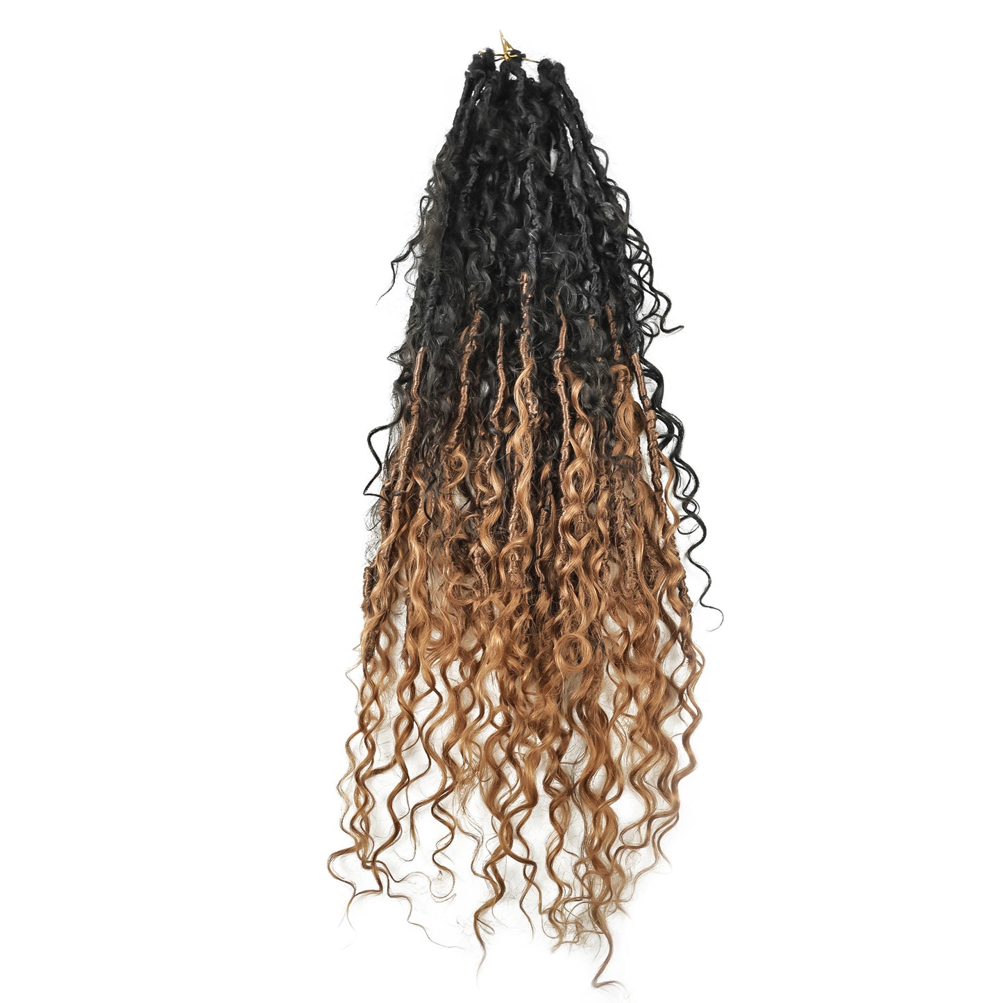 20Strands/pack 0.6cm Boho Braids Crochet Locs Hair 100% Human Hair Braiding Locs Extension for All Occasions