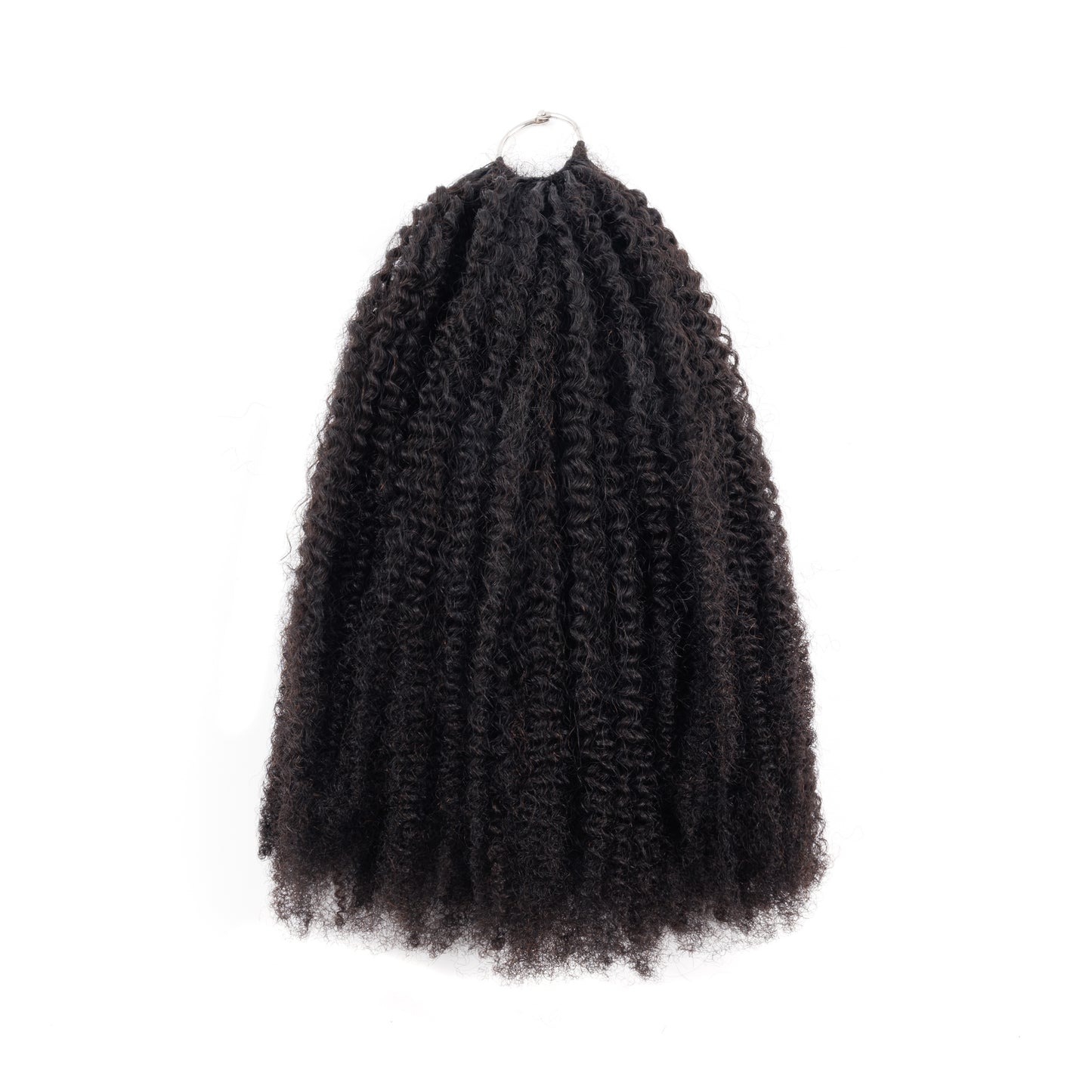 Maelove Soft Afro Kinky Curly Feather Crochet Braid Natural Black Wavy Human Hair Extensions