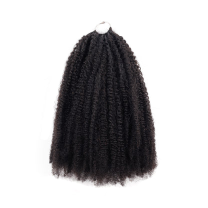Maelove Soft Afro Kinky Curly Feather Crochet Braid Natural Black Wavy Human Hair Extensions