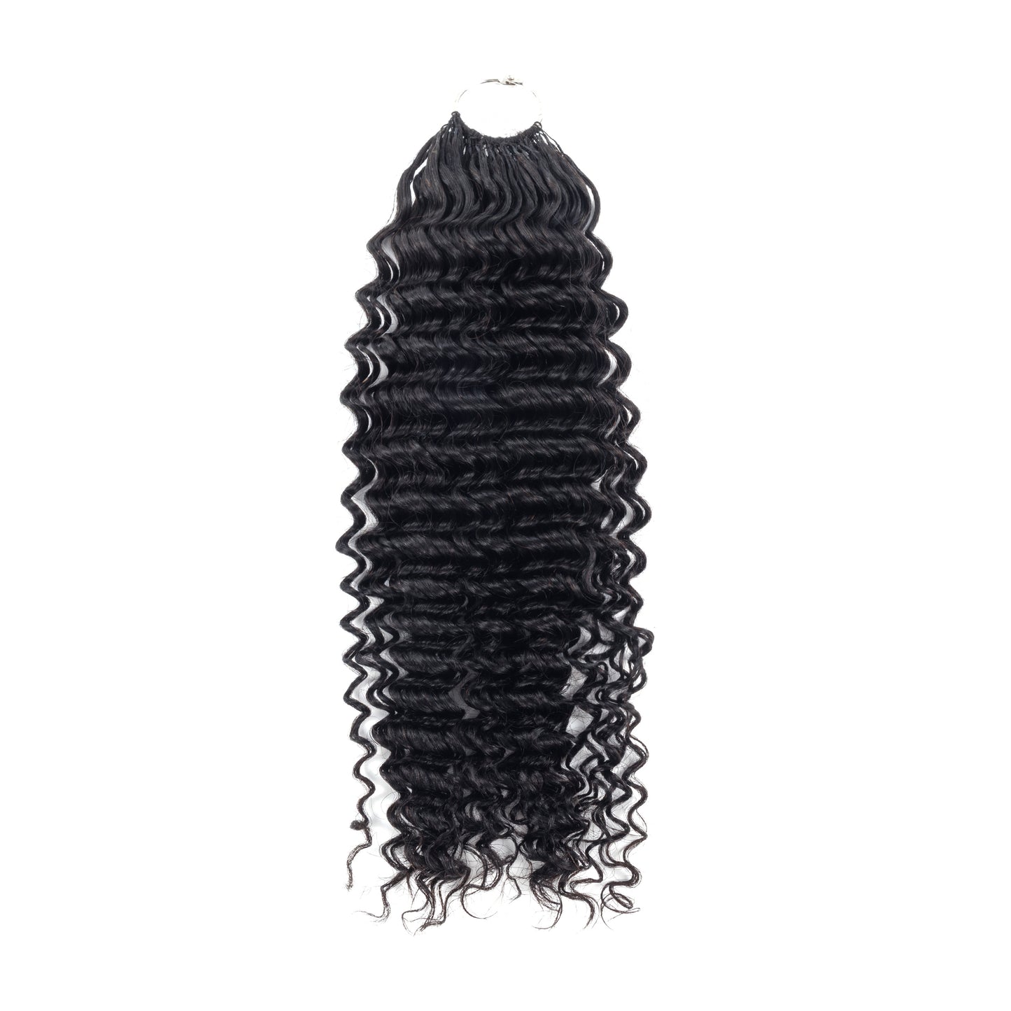 Maelove Deep Wave Crochet Hair Natural Black Hand Made Feather Human Hair Extension