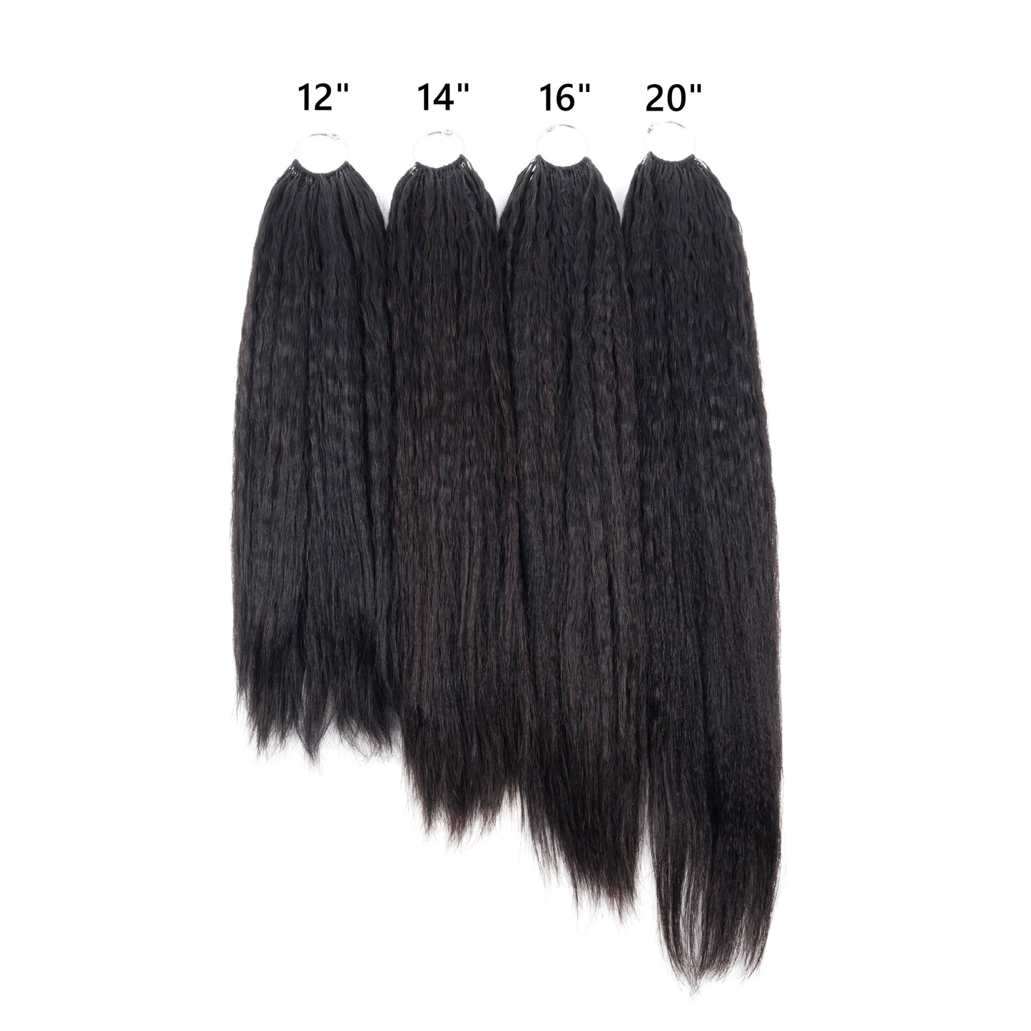 Maelove 1 Pack Handmade Feather Crochet Braid Natural Black Human Hair Extensions