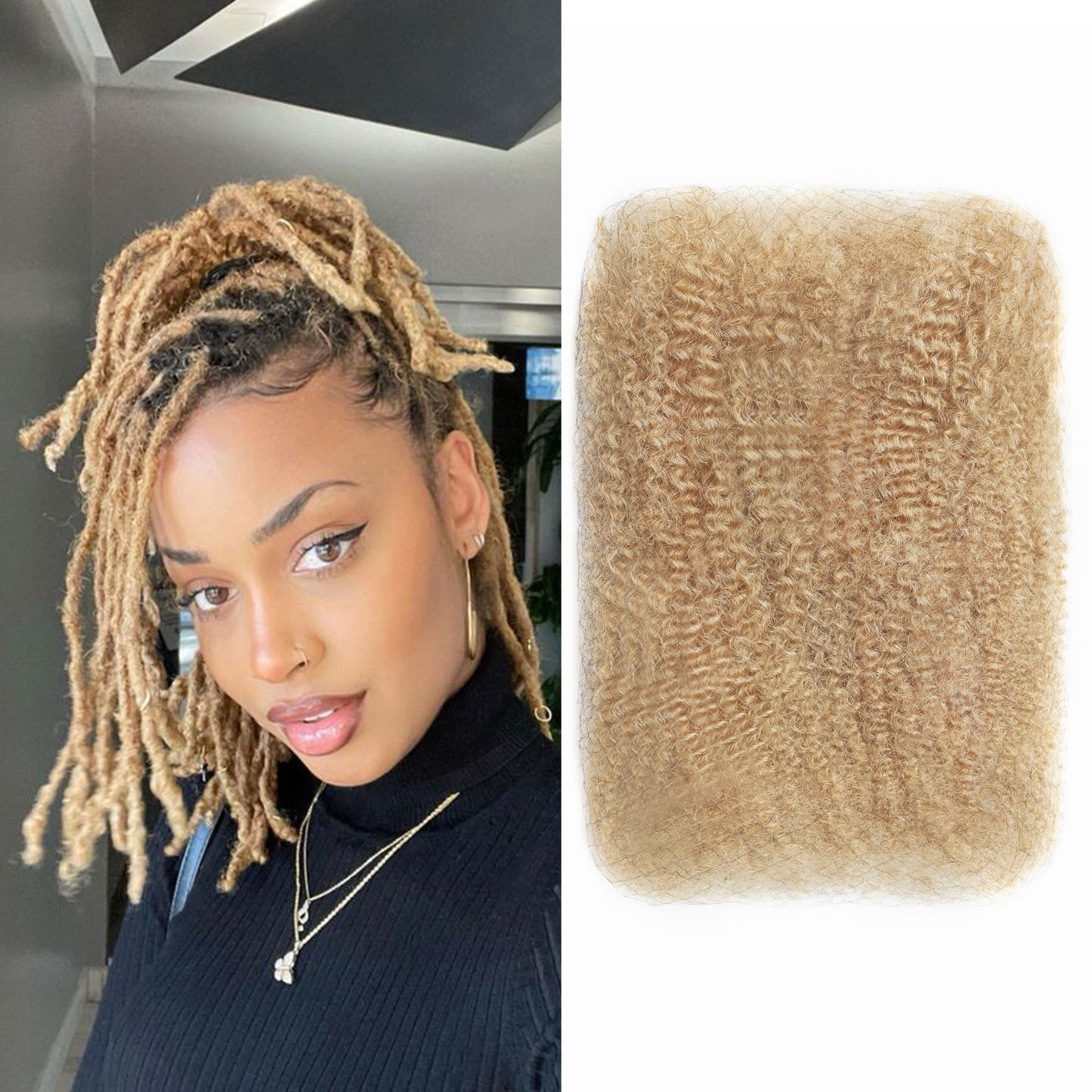 Maelove Highlights Multi Color Pre-Stretched Afro kinky Bulk For Braiding Dreadlock Hair
