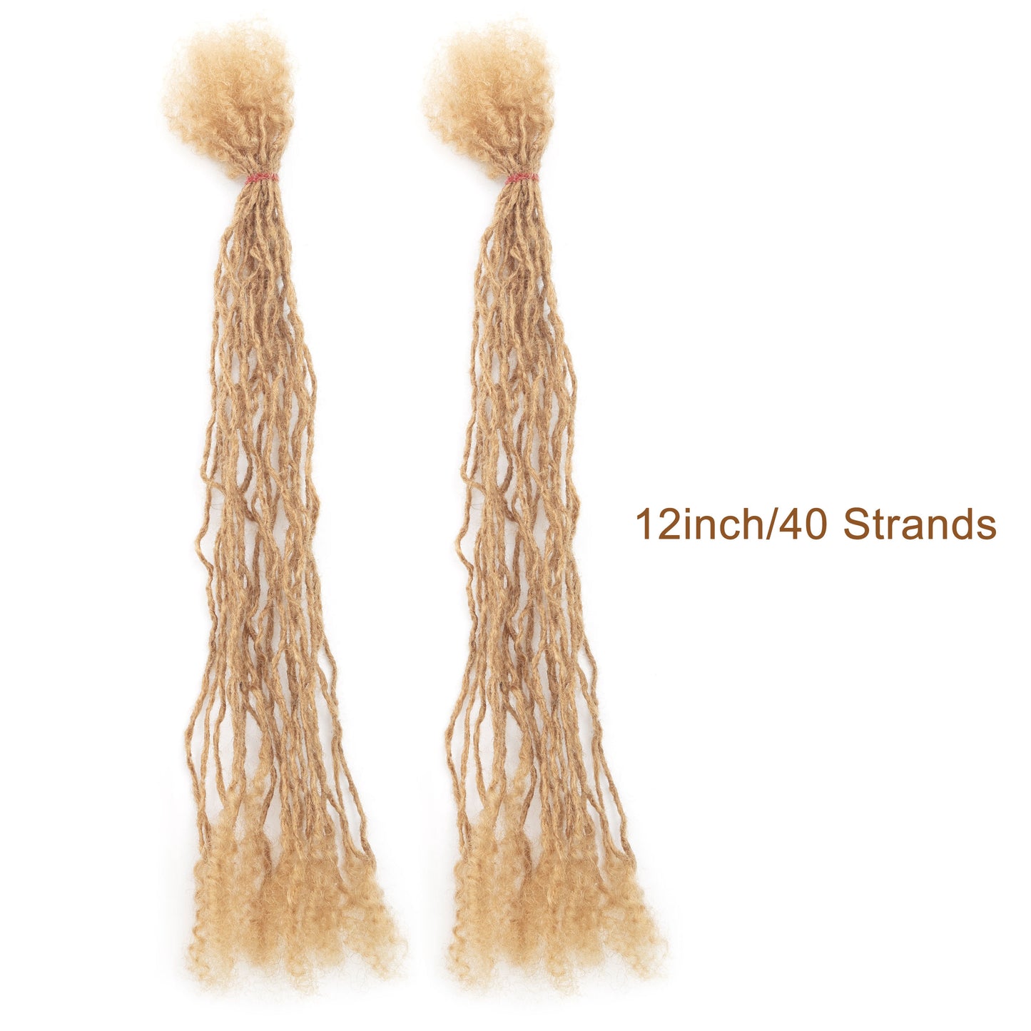 40strands/pack 100% Real Human Hair Dreadlocks Inter Locs Extensions with Curly end