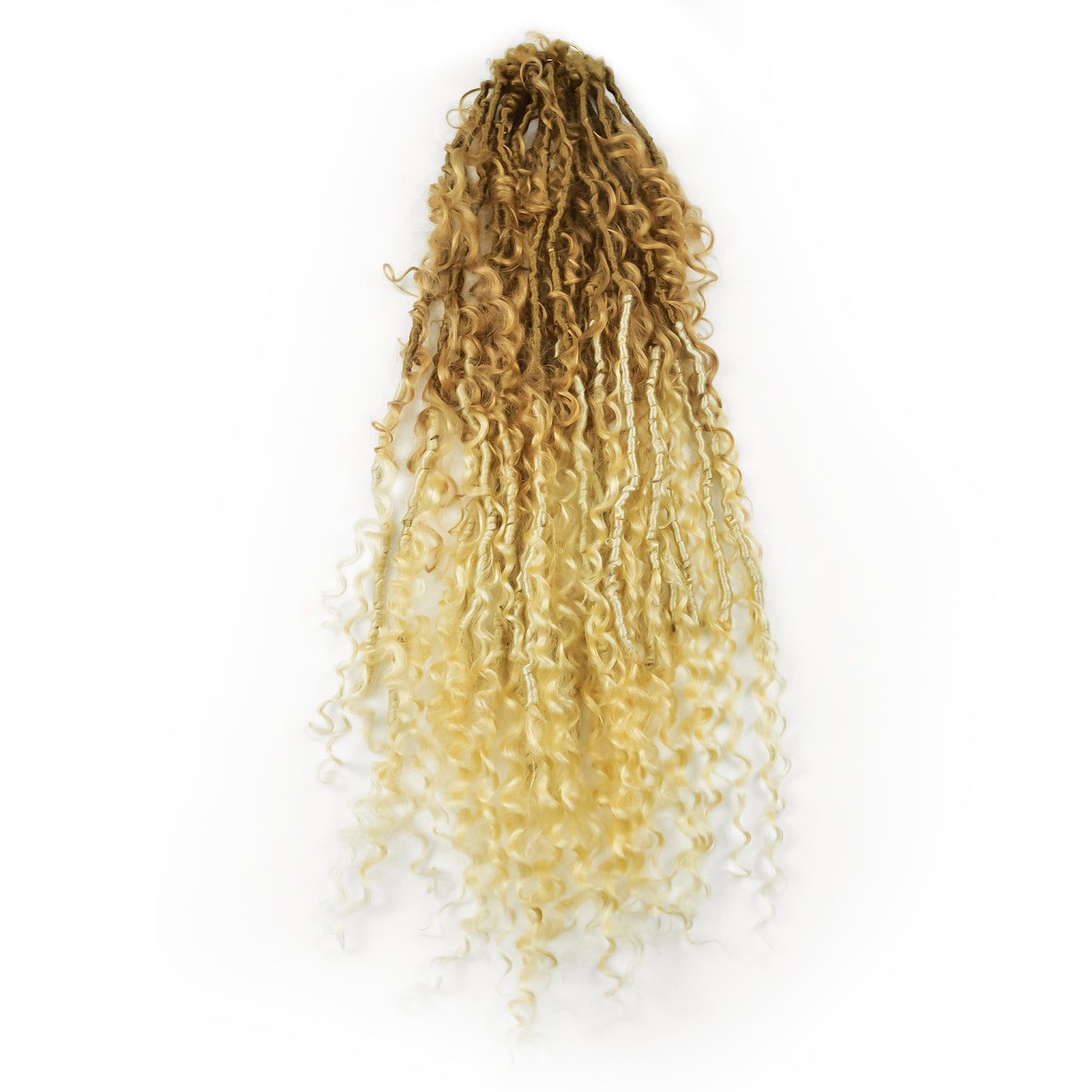 20Strands/pack 0.6cm Boho Braids Crochet Locs Hair 100% Human Hair Braiding Locs Extension for All Occasions