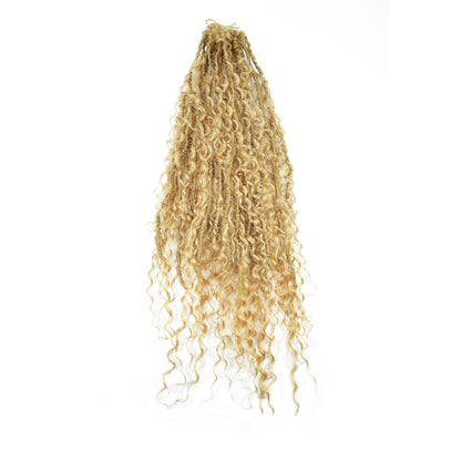 20Strands/pack 0.6cm Boho Braids Crochet Locs Hair 100% Human Hair Braiding Locs Extension for All Occasions
