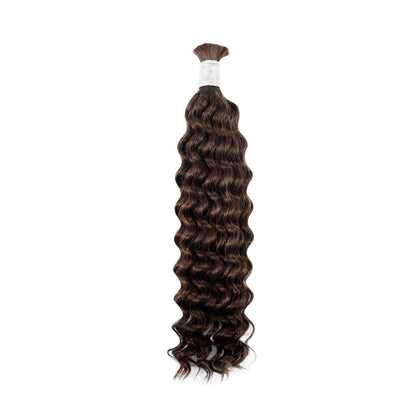 100g/bundles High Quality Deep Wave Human Hair Bundles 100% Human Hair Extension Curly Bundles for Braiding Boho Style