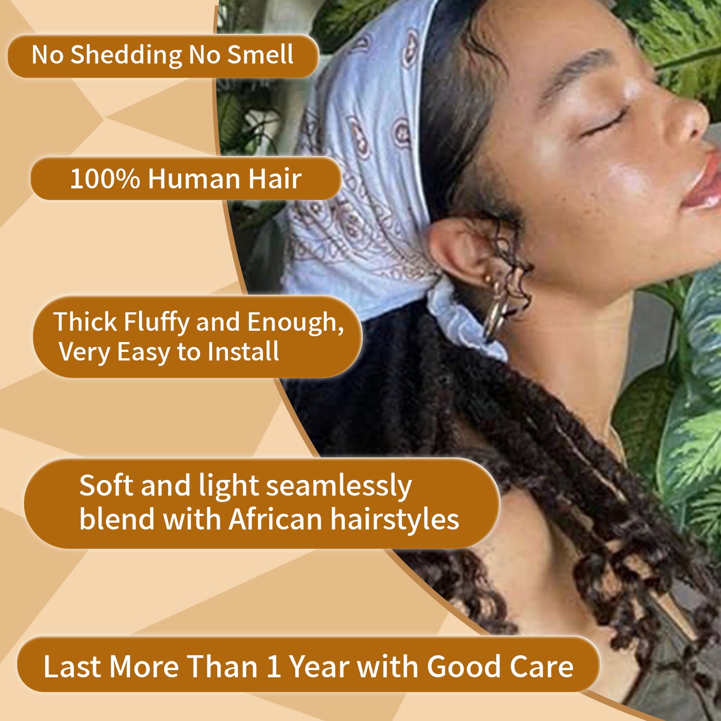 20strands/pack 0.6cm Curly End Tight Center Handmade Permanent Afro Kinky Reggae Dreadlocks Lisa Locs for Black Women