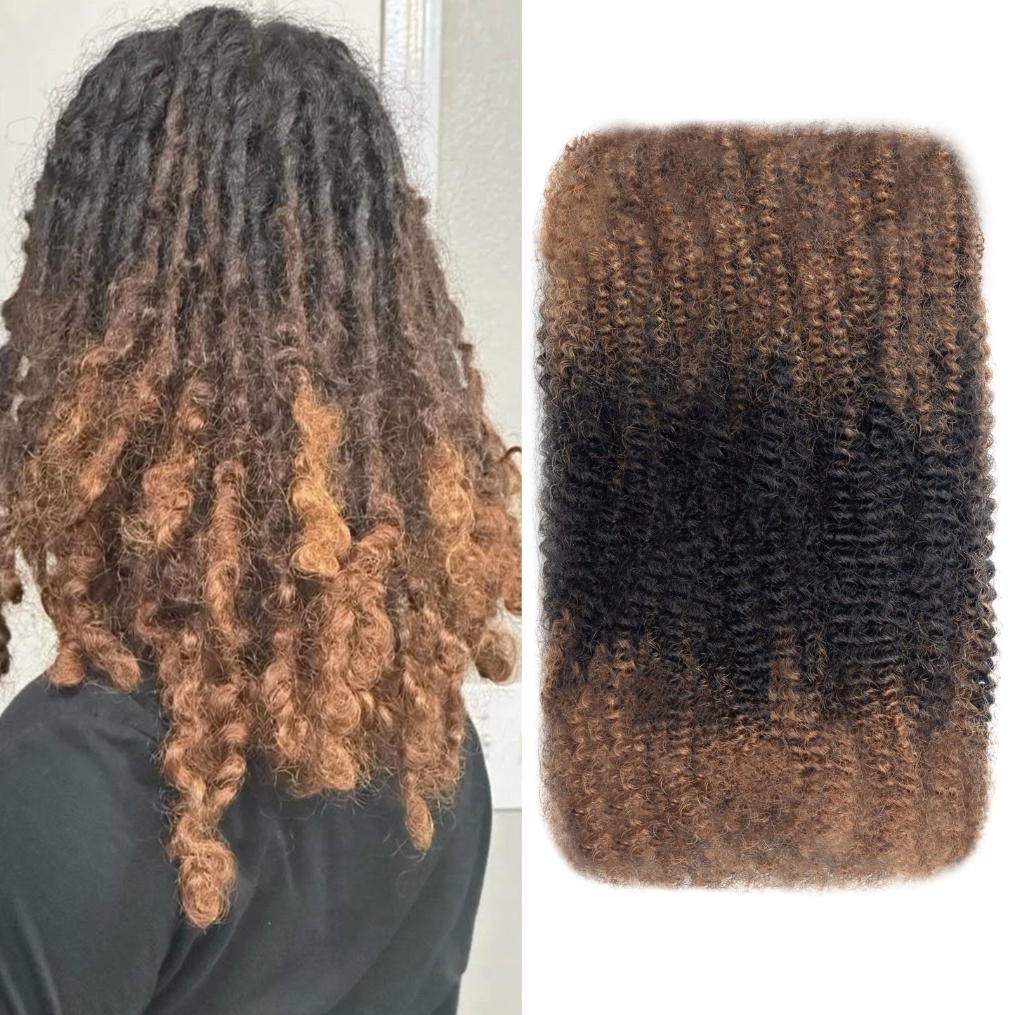 Maelove Highlights Multi Color Pre-Stretched Afro kinky Bulk For Braiding Dreadlock Hair