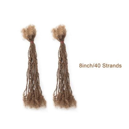40strands/pack 100% Real Human Hair Dreadlocks Inter Locs Extensions with Curly end
