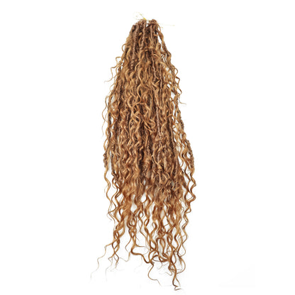 20Strands/pack 0.6cm Boho Braids Crochet Locs Hair 100% Human Hair Braiding Locs Extension for All Occasions