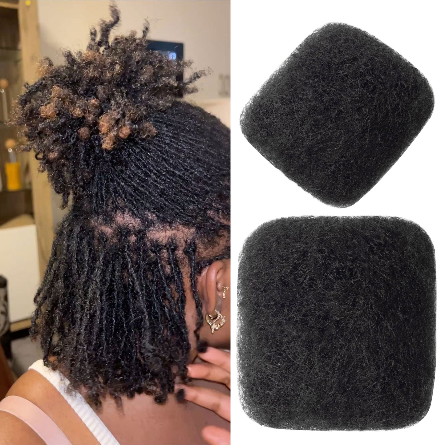 50g/pack Natural Black Afro Kinky Human Hair Extensions Customized Afro Kinky Bulk for Black Women