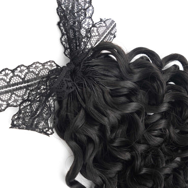 High Quality 100% Real Hair Natural Color Deep Curly Feathers Crochet Hair Extensions