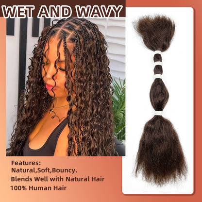 100g/pack Black Human Hair Bundles Wet and Wave Human Hair Extensions Bulk Hair for Braiding