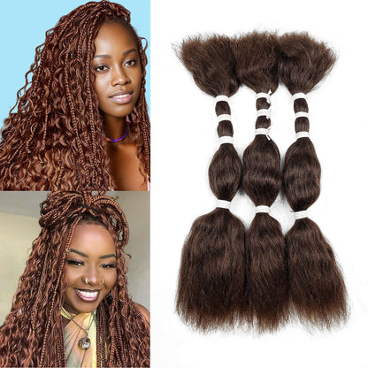100g/pack Black Human Hair Bundles Wet and Wave Human Hair Extensions Bulk Hair for Braiding