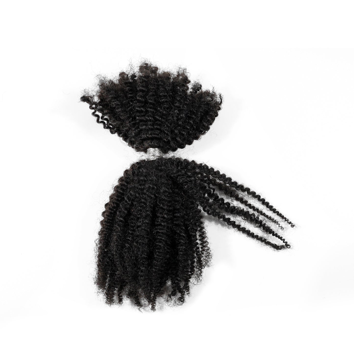 100% Human Hair Extensions Afro Kinky Bulk Hair Afro 4C for Braiding, Micro Twist,Locs