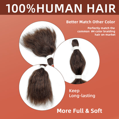 100g/pack Black Human Hair Bundles Wet and Wave Human Hair Extensions Bulk Hair for Braiding
