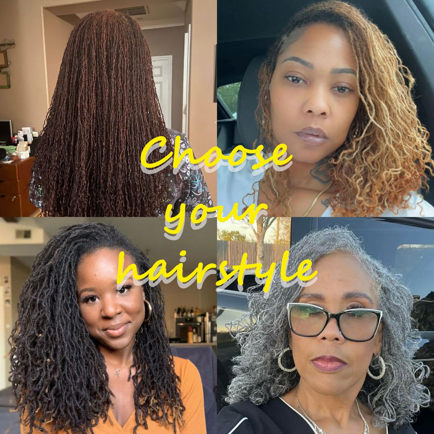 40strands/pack 100% Real Human Hair Dreadlocks Inter Locs Extensions with Curly end