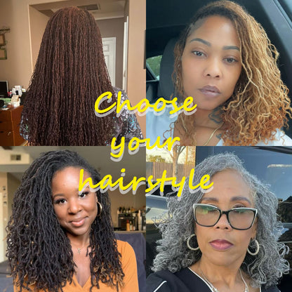 40strands/pack 100% Real Human Hair Dreadlocks Inter Locs Extensions with Curly end