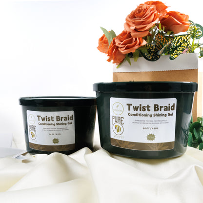 Big Size Pure Nature Braiding Jam Gel Bucket Shining Conditioning Holding Hair Gel 64 Oz Neat Braid Gel
