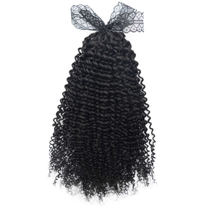 Feather Tip Crochet Hair Kinky Curly Feathering Crochet Braid Human Hair Extensions for Women