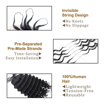 Hot Sale Loose Curly Pre Looped Can Be Dyed Crochet Hair 100% Human Hair Crochet Hair Extensions