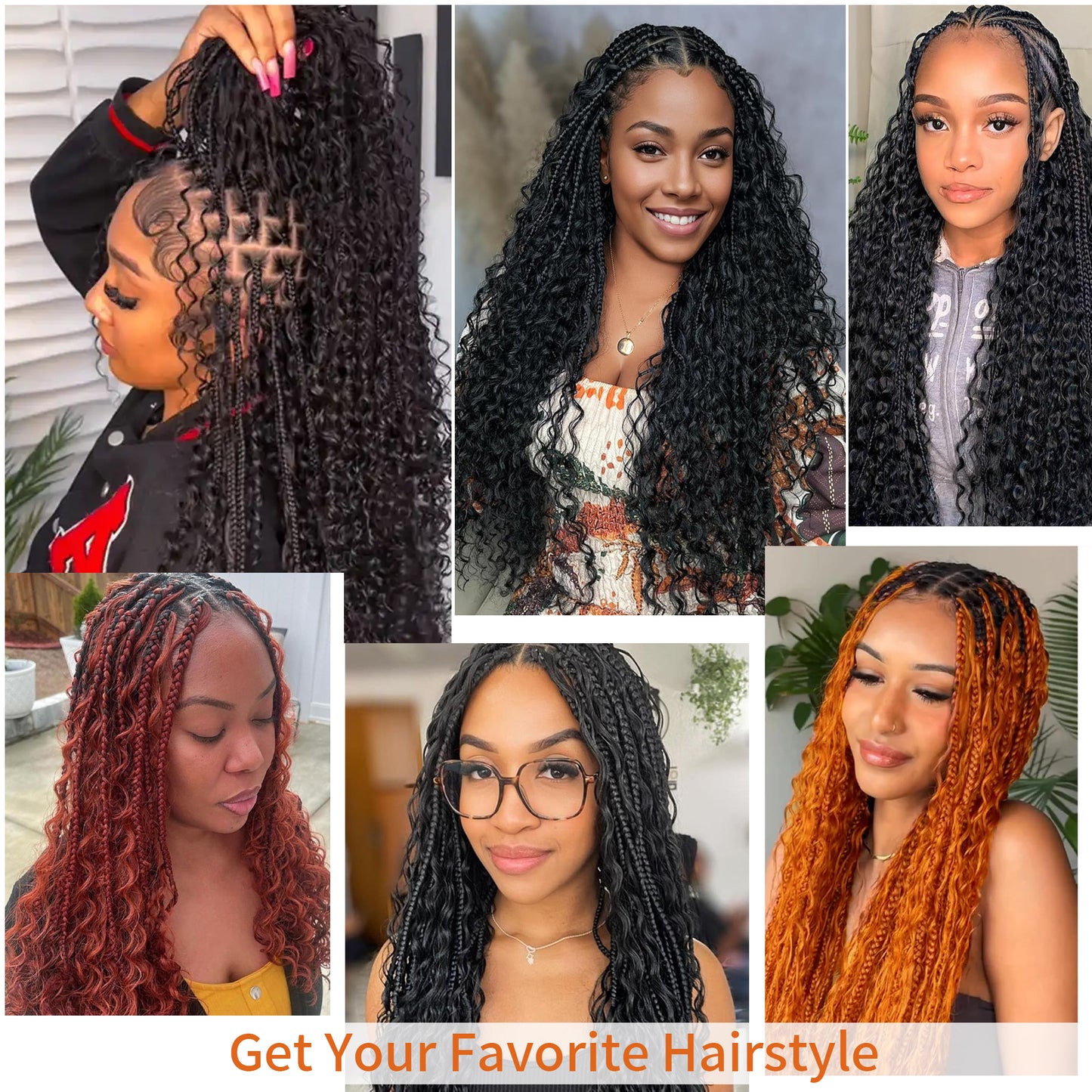 100g/pack Water Wave Bulk Human Brazilian Hair Bundles No Weft for Boho Braids