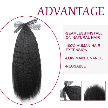 100% Human Hair Kinky Straight Feather Crochet Hair Extensions Crochet Braiding Hair for Any Occasion