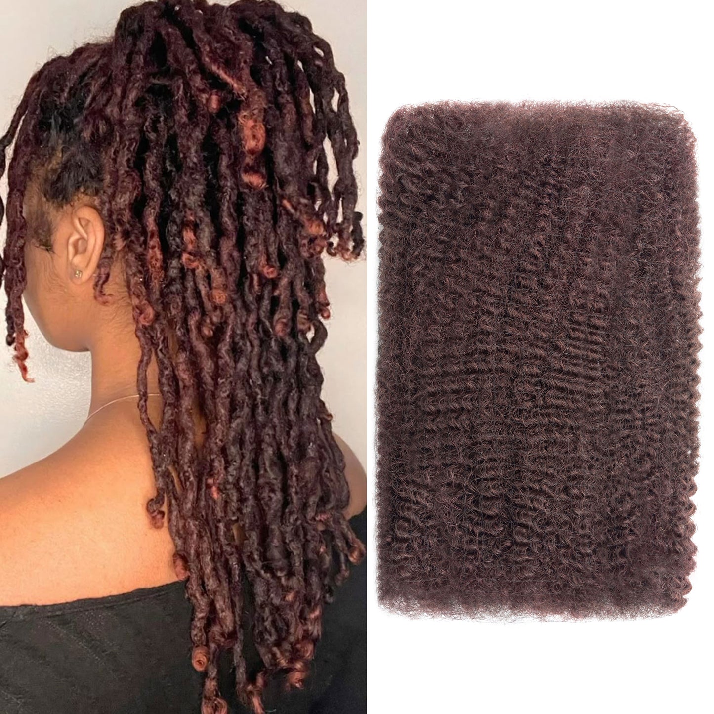 Maelove Highlights Multi Color Pre-Stretched Afro kinky Bulk For Braiding Dreadlock Hair