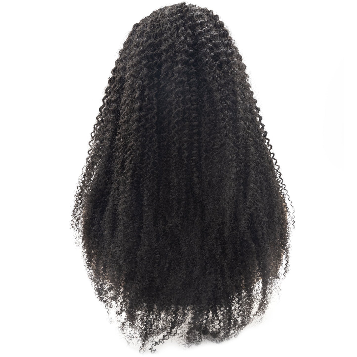 20'' 180% Density 100% Real Human Hair Girls Long Hairstyle Remy Hair Wigs Kinky Curly Half Wig for Woman