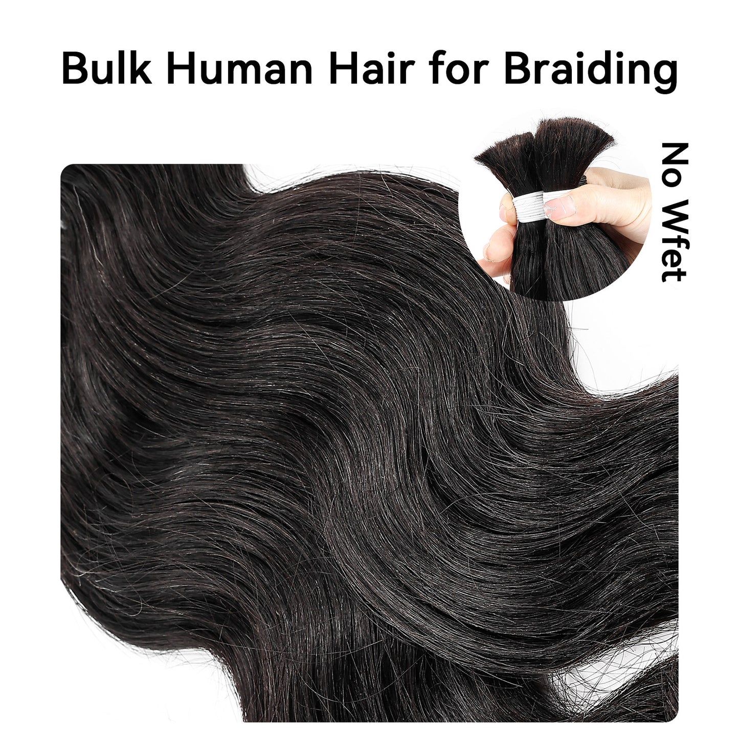 100% Unprocessed Remy No Weft Human Hair Braiding Hair Bundles for Bohemian Knotless Braiding